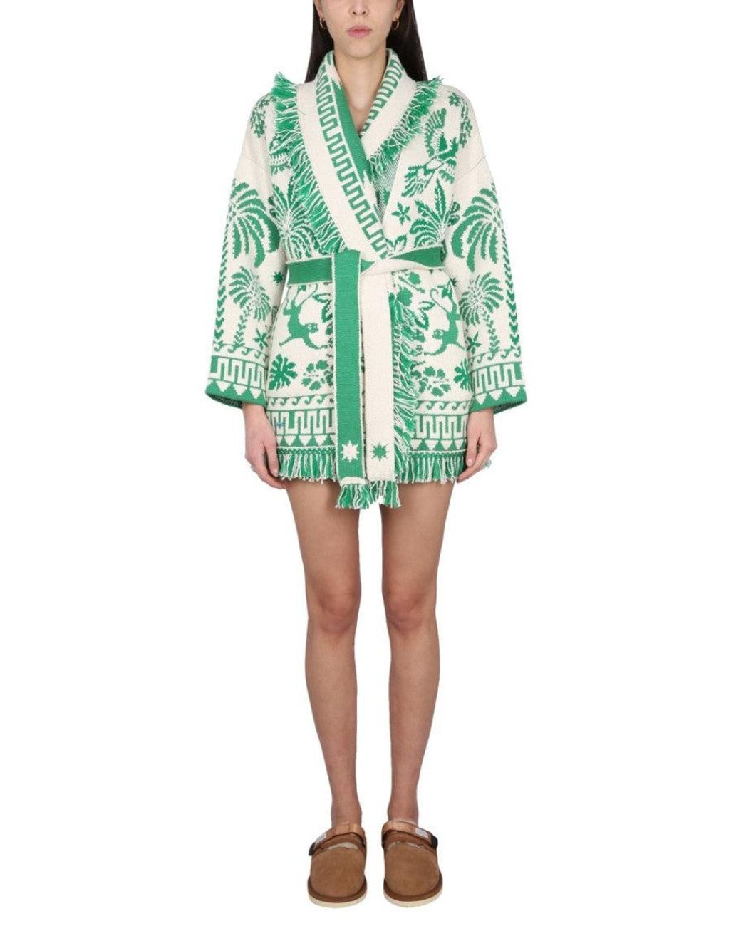 Alanui Green Knitted Shorts