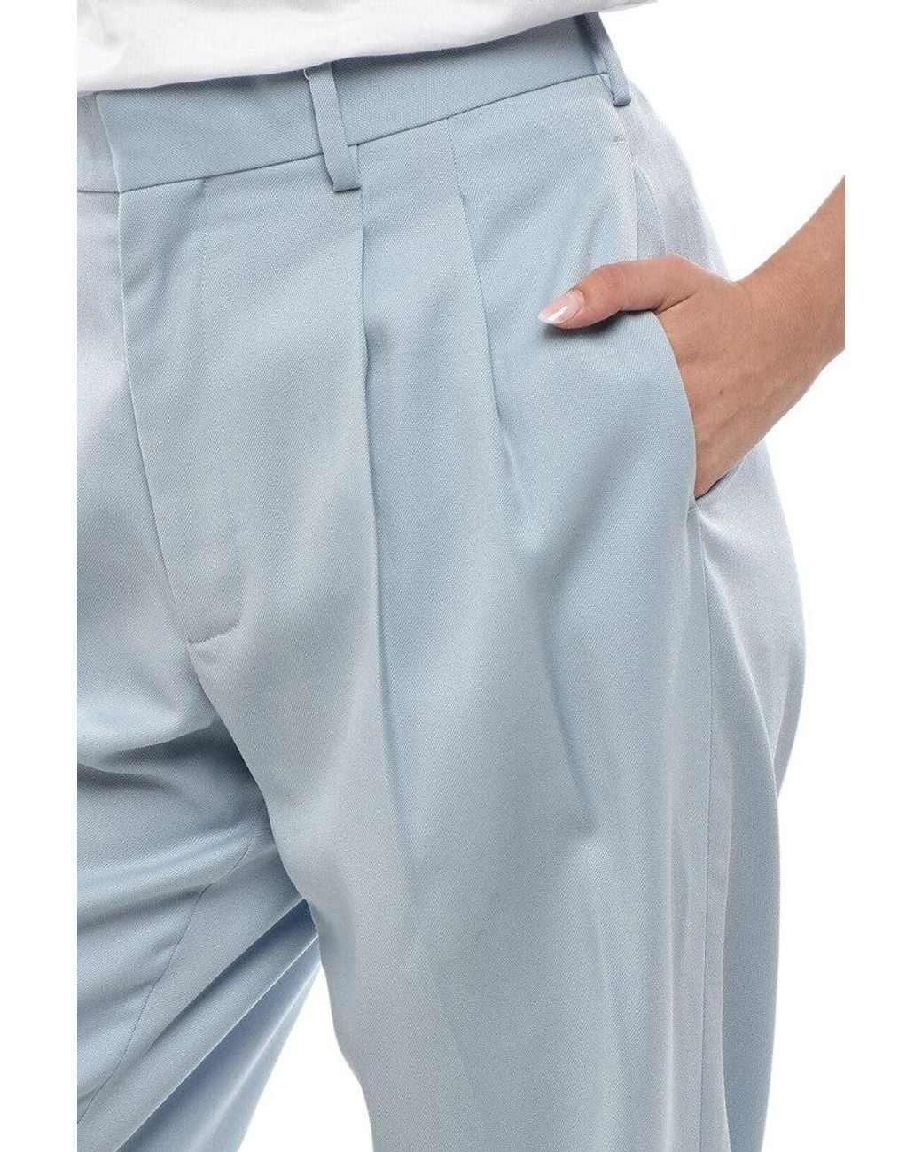 Stella McCartney Blue Sky Tapered Pleated Pant