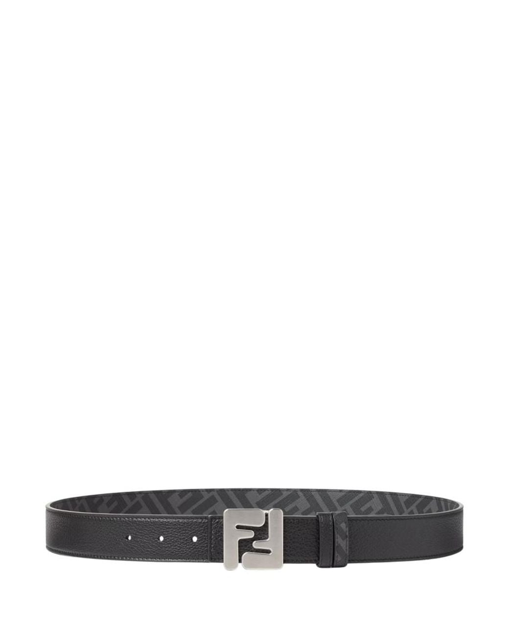 Fendi White Squared Ff Belt for men