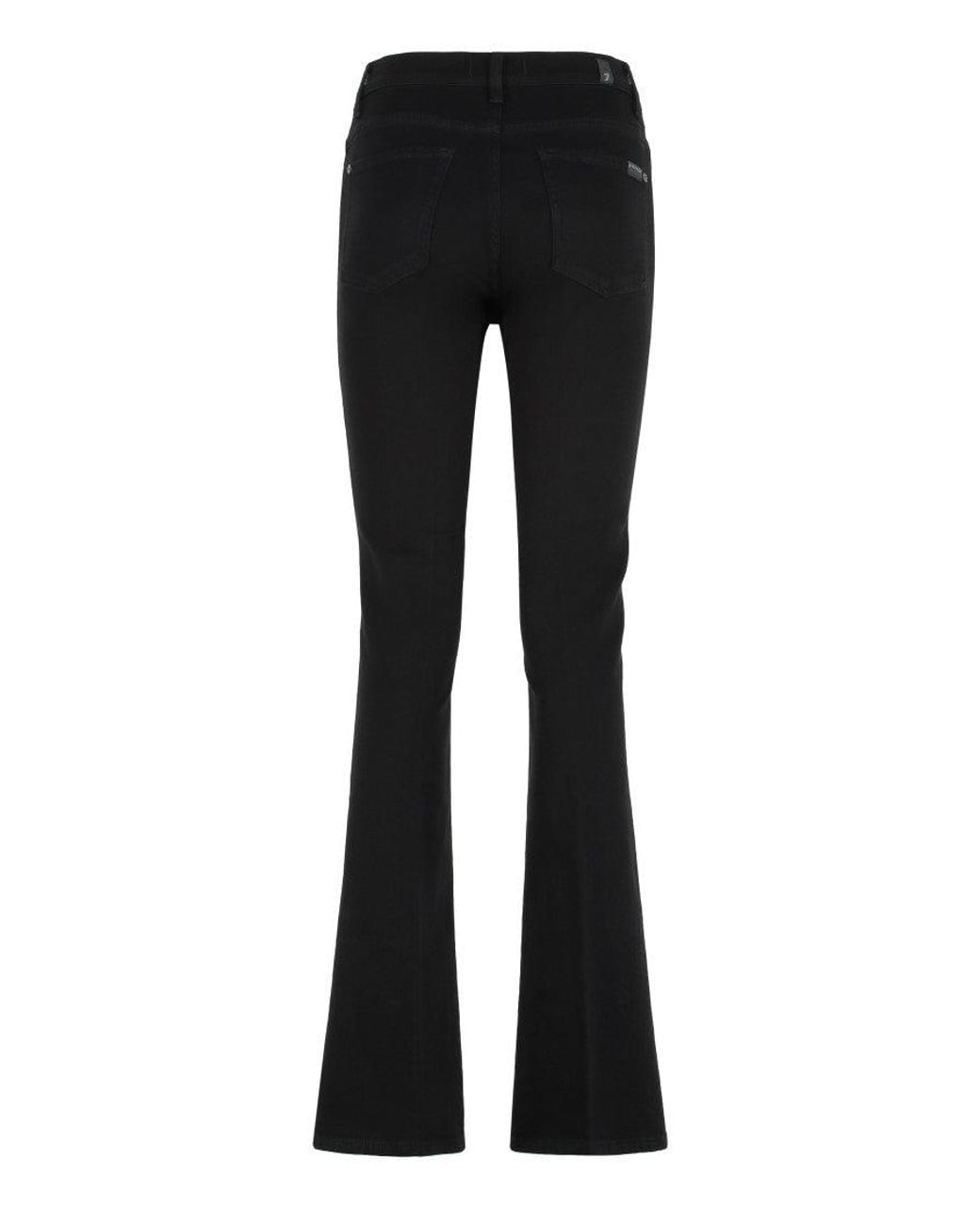7 For All Mankind Black Bootcut High Rise Jeans