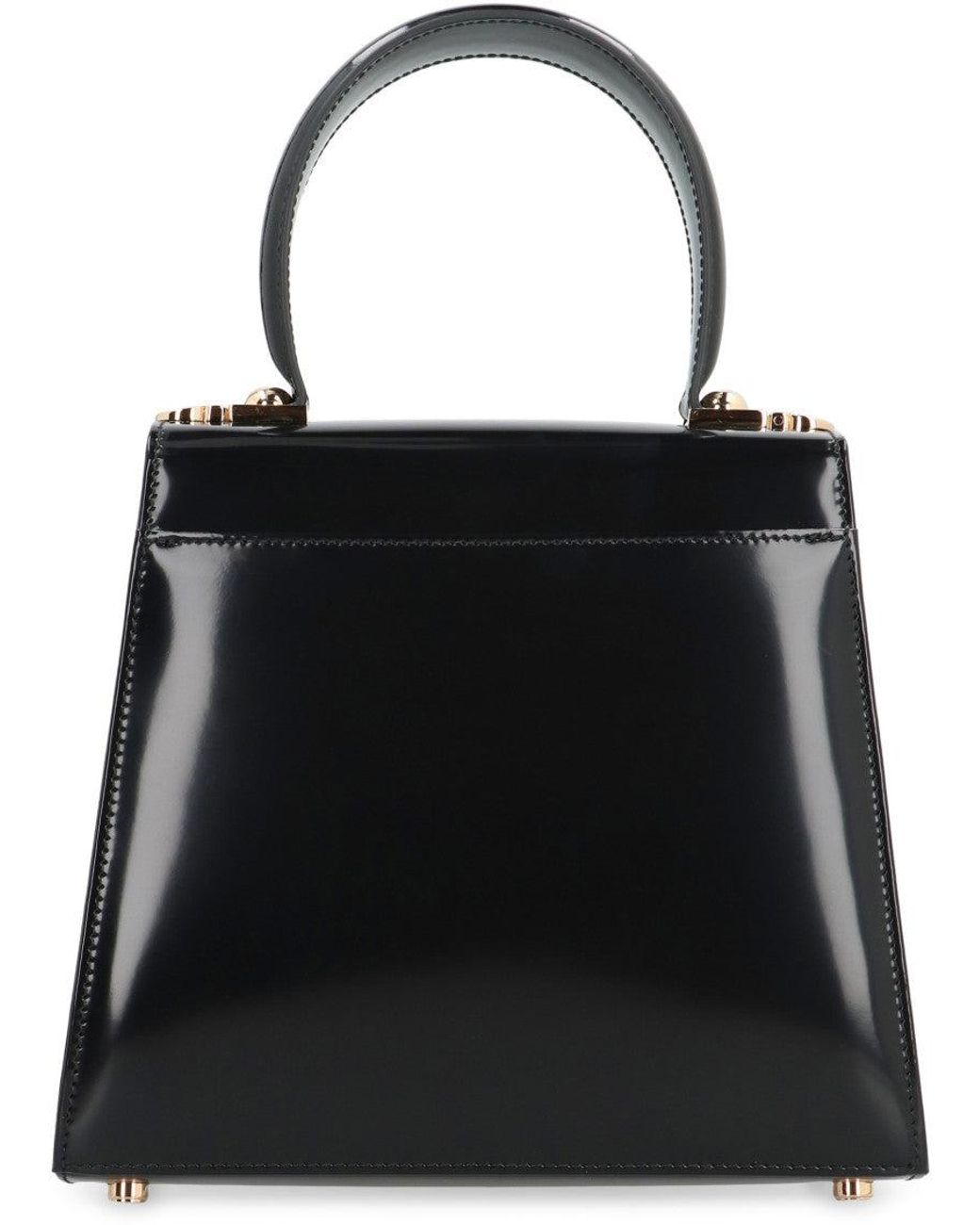 Ferragamo Black Iconic Small Satchel