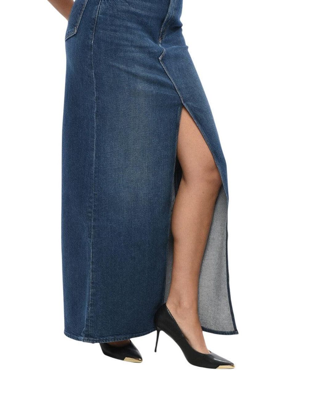 Mother Blue Ankle Length Skirt