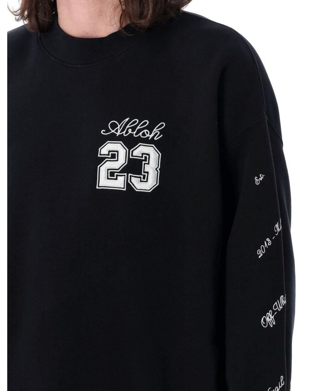 Off-White c/o Virgil Abloh Black Crew Neck Sweatshirt for men