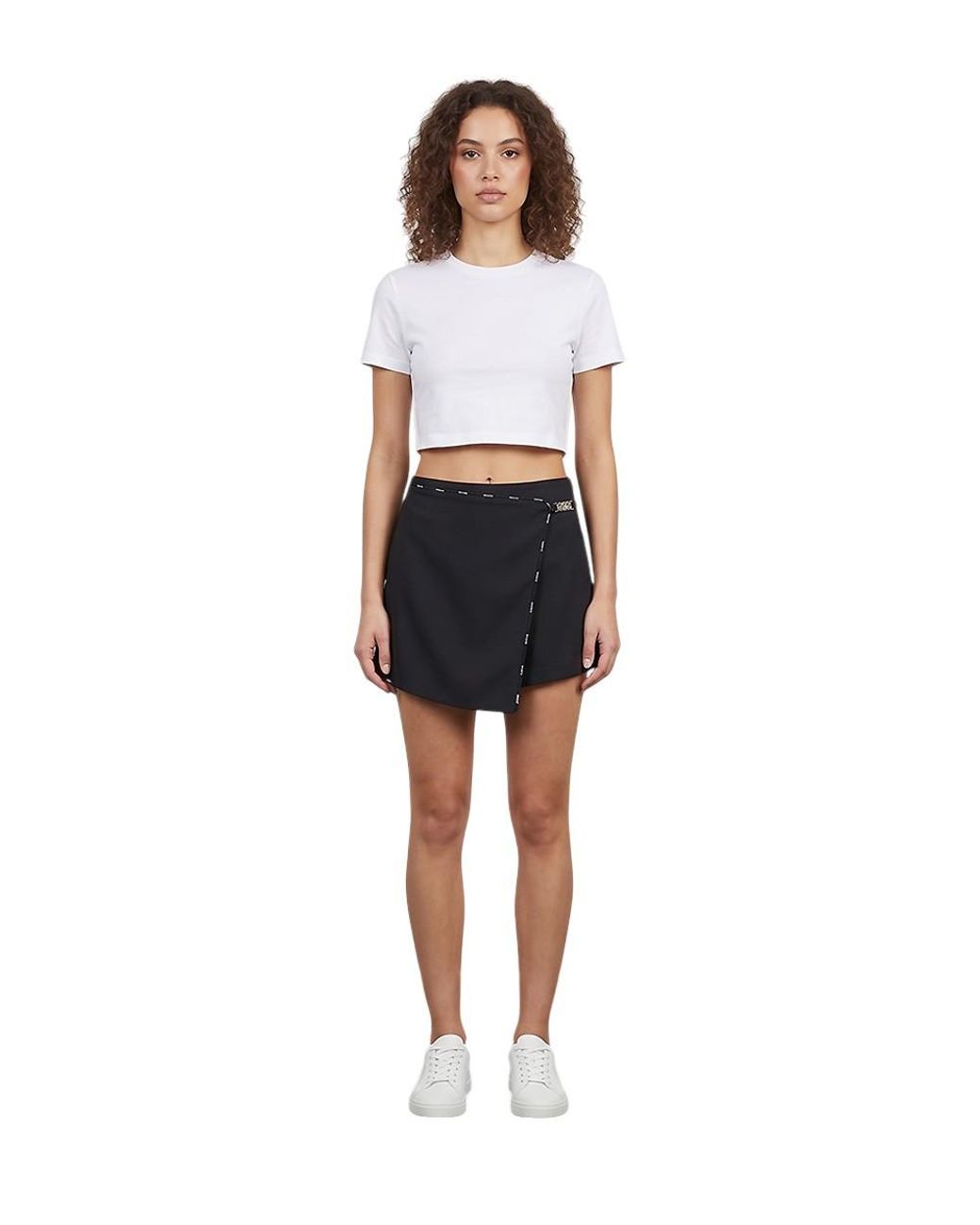 Gcds Blue Solid Mini Skirt
