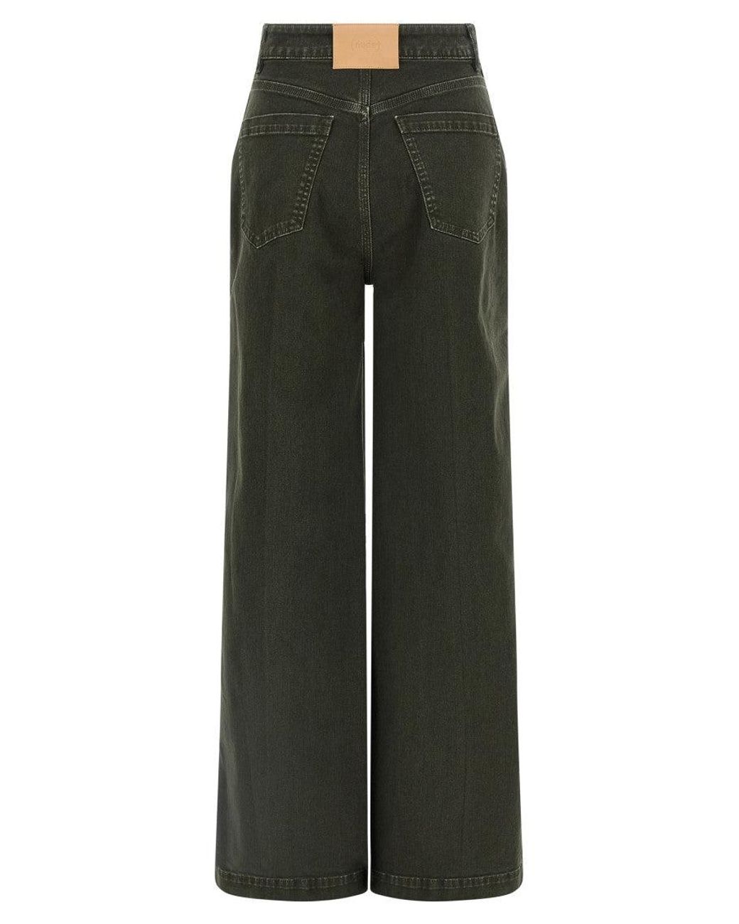 Nude Green Wide Leg Jeans
