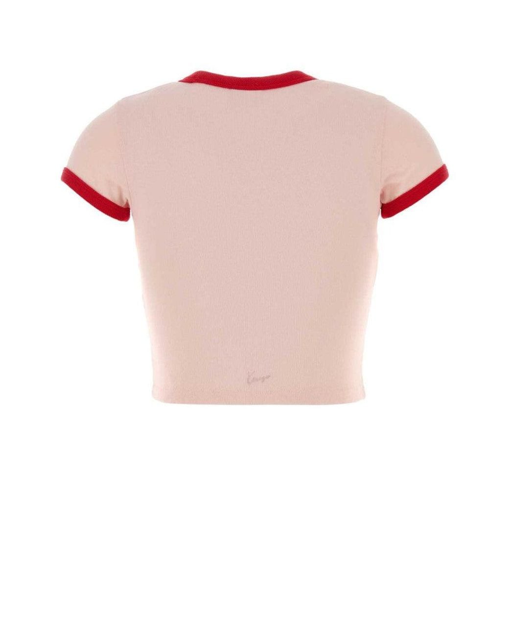 KENZO Pink Light Graphic Crop T-Shirt