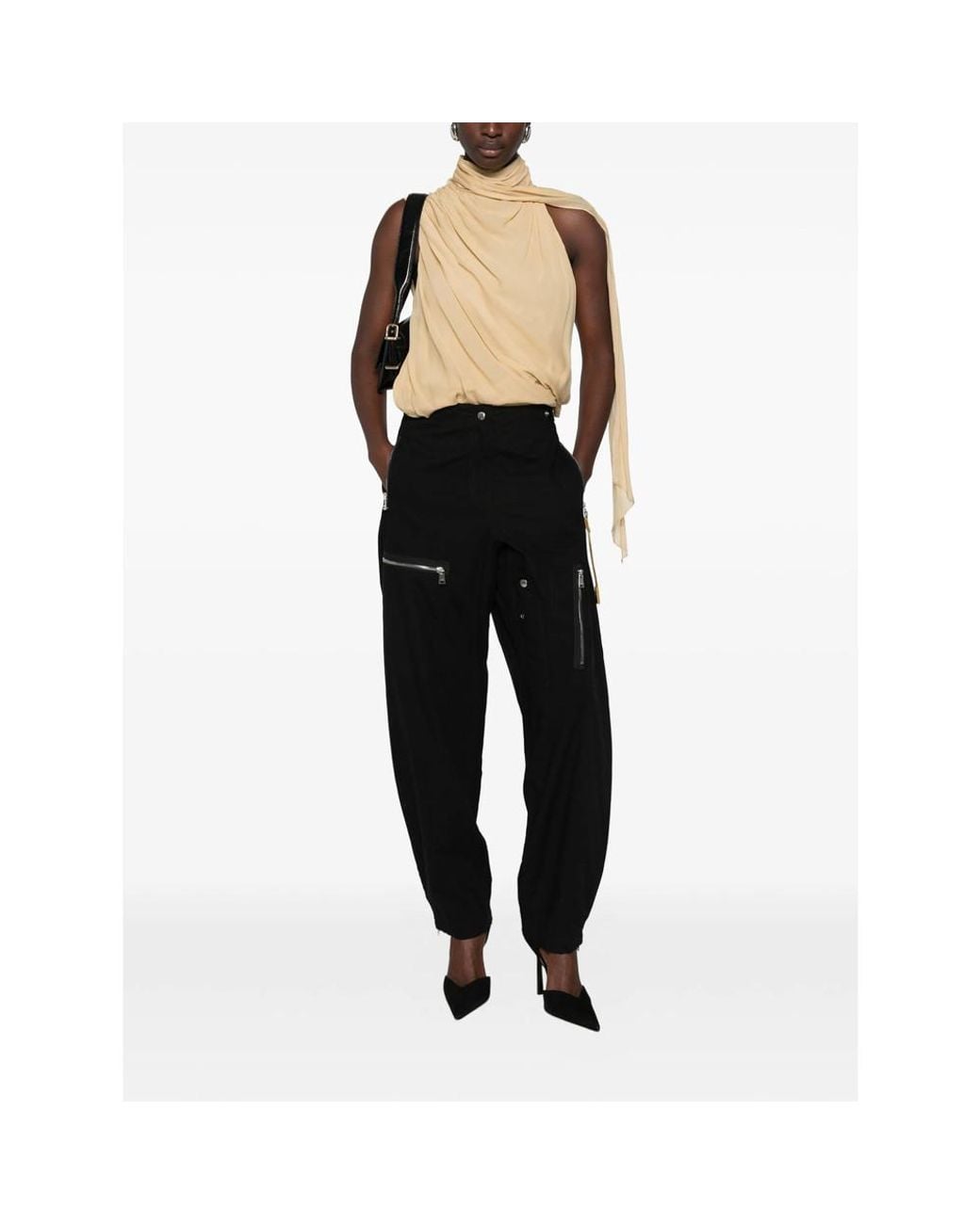Fendi Black Loose Cargos Pants