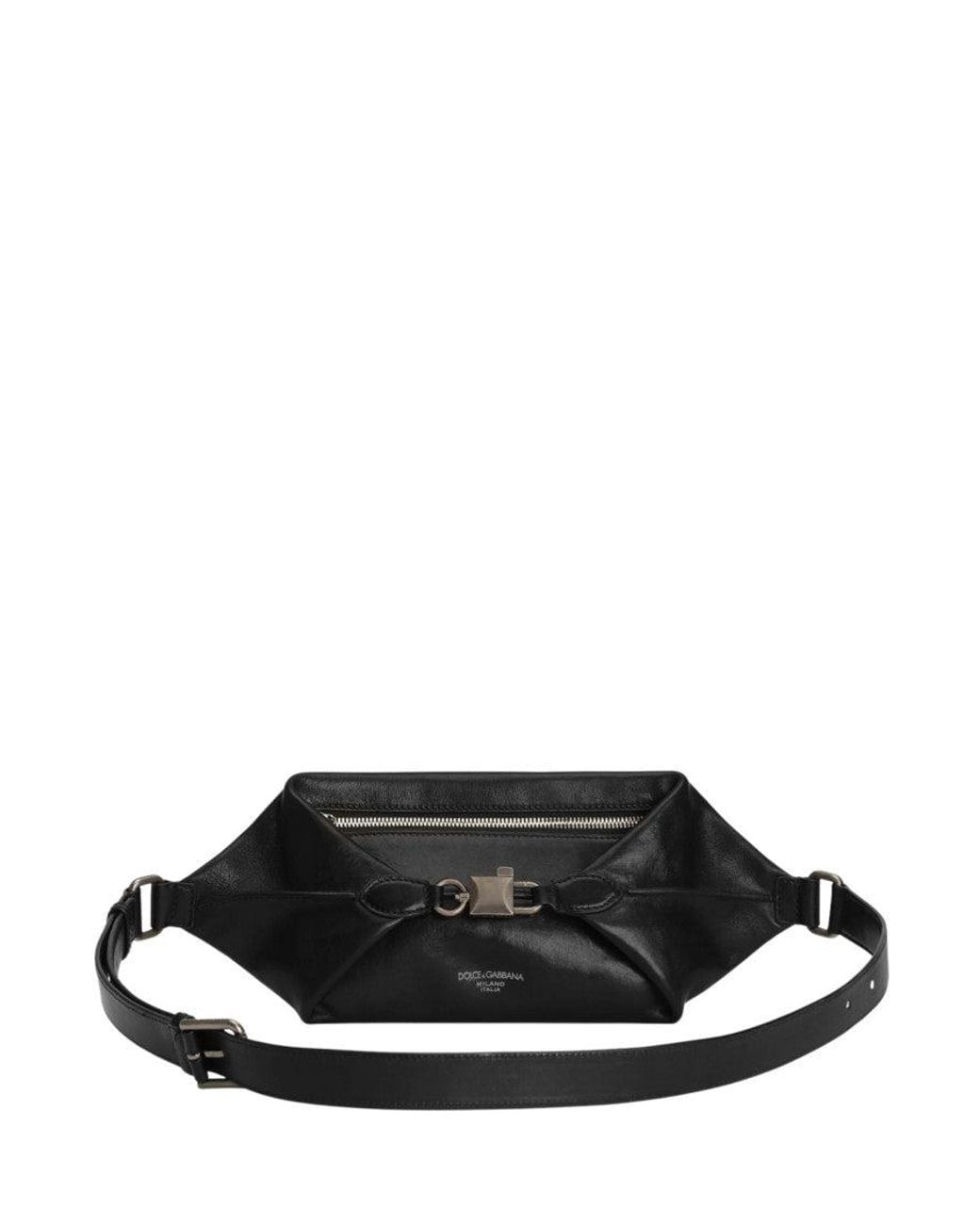 Dolce & Gabbana Black Lock Crossbody Bag for men