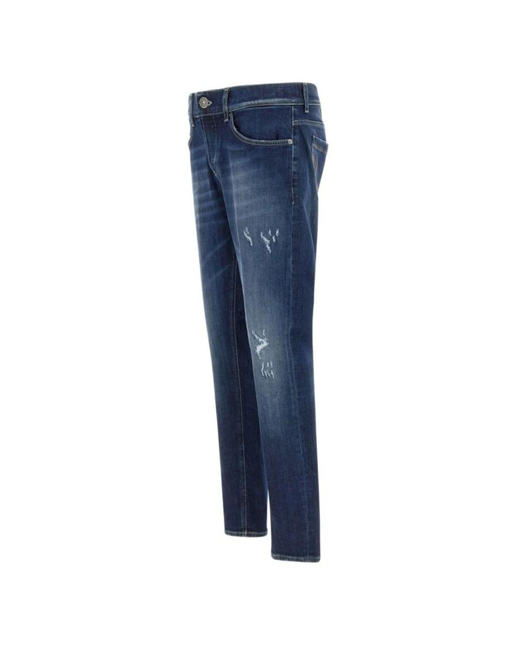 Dondup Blue Slim Solid Jeans for men
