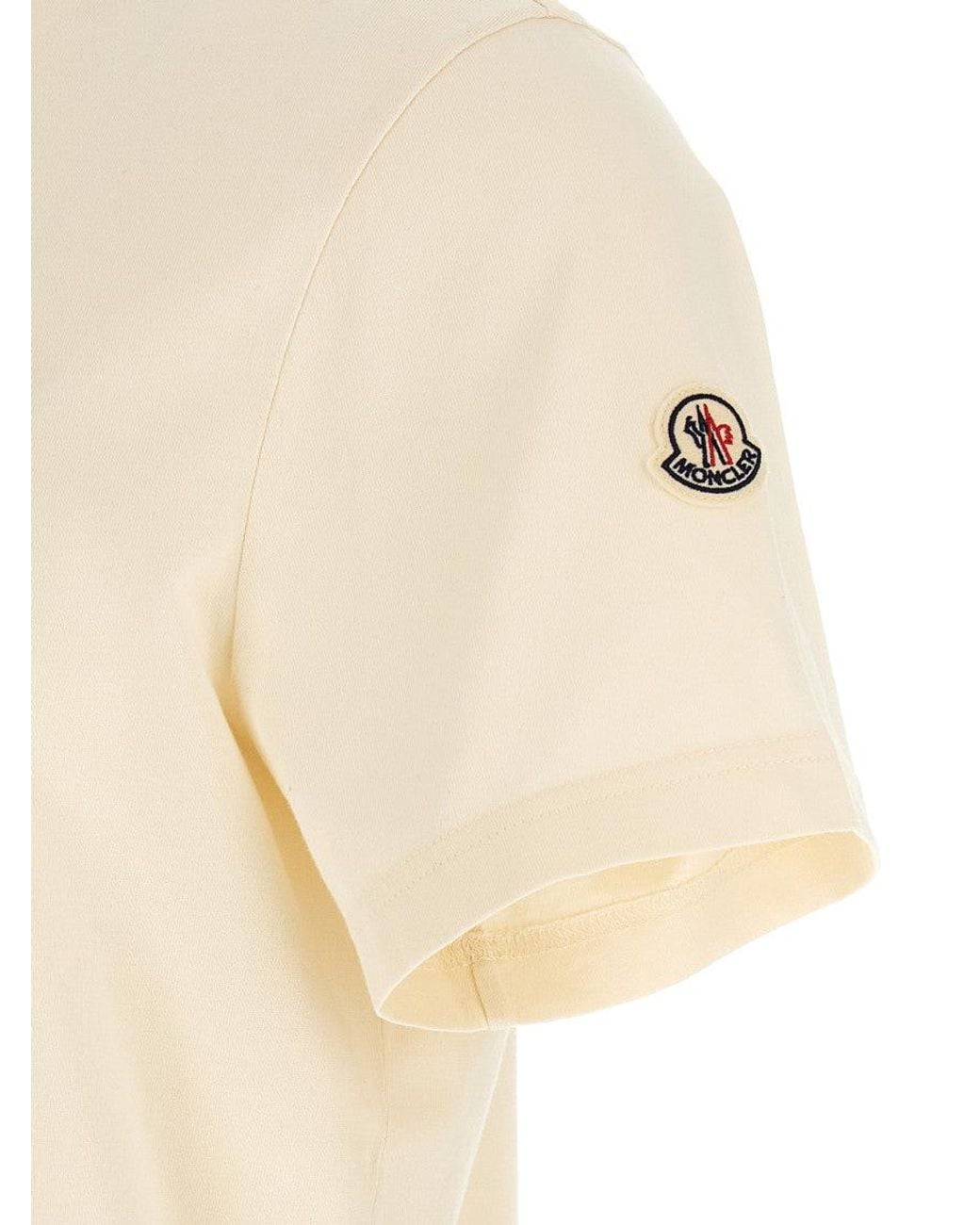 Moncler Natural Off Logo T-Shirt for men