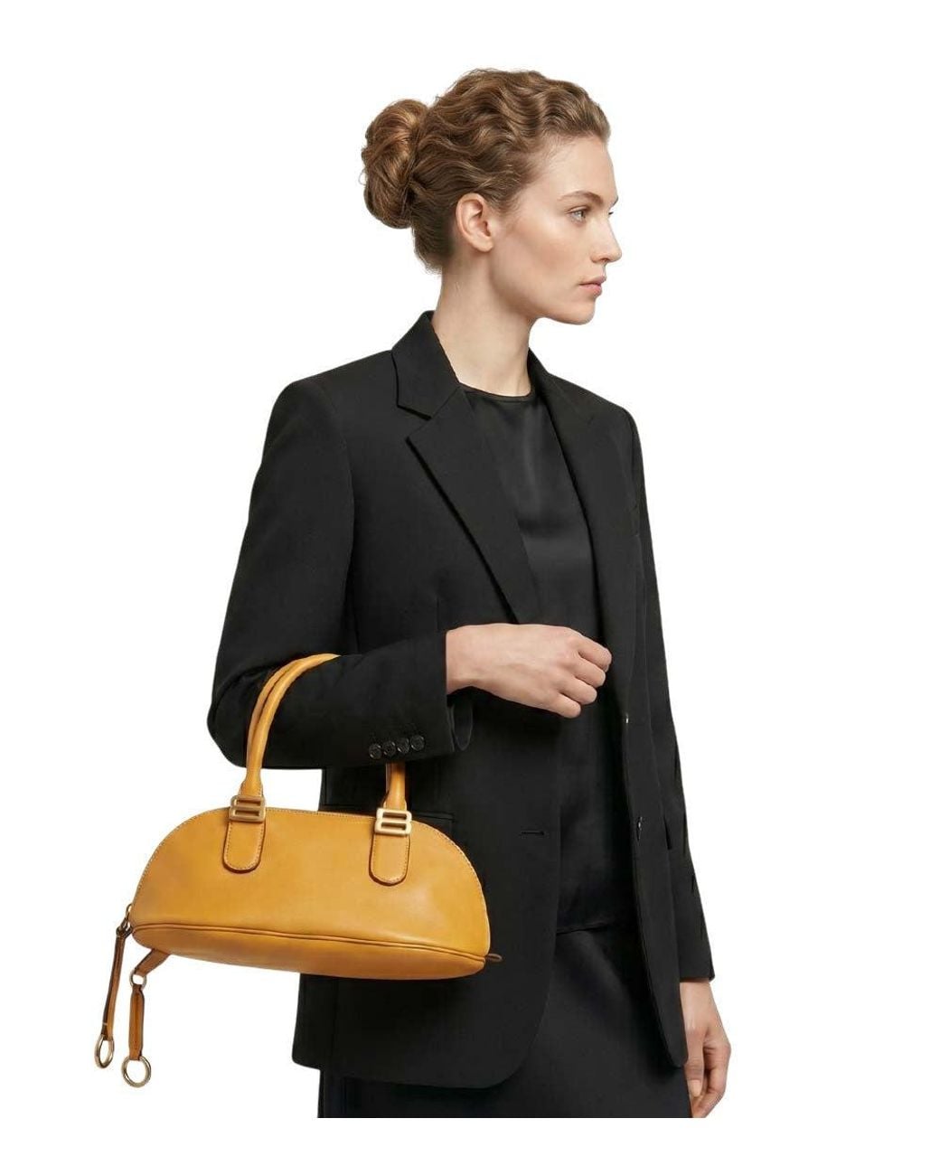 Balenciaga Brown Mustard Bolero Mini Duffle Bag