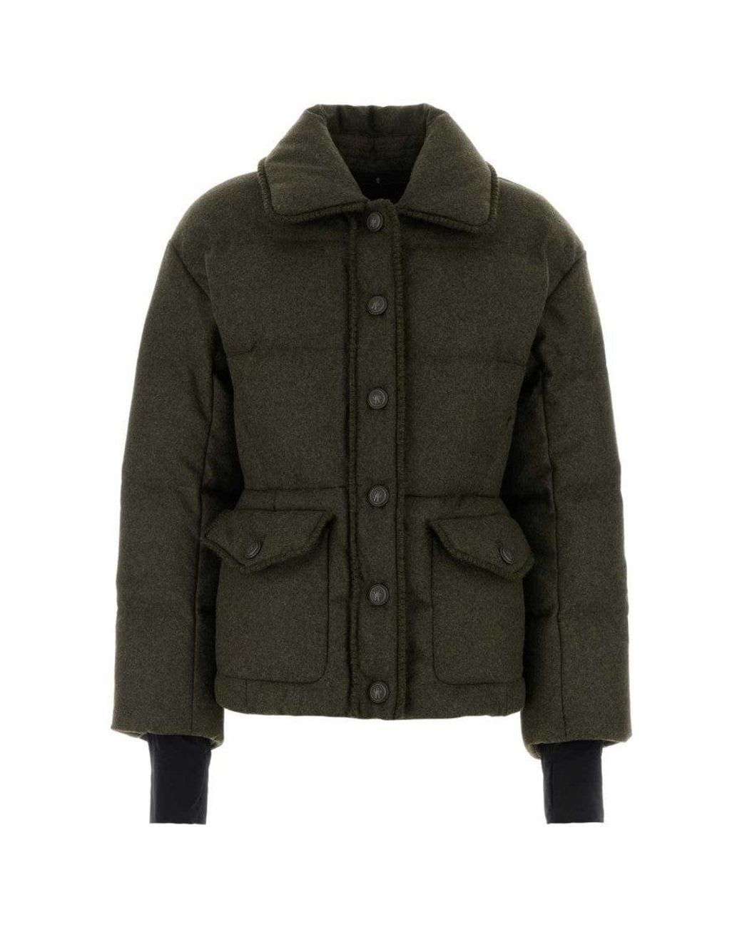 Moncler Green Shirt Collar Jacket