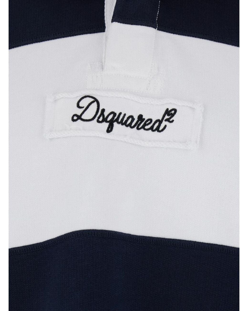 DSquared² Blue Logo Polo Sweatshirt for men
