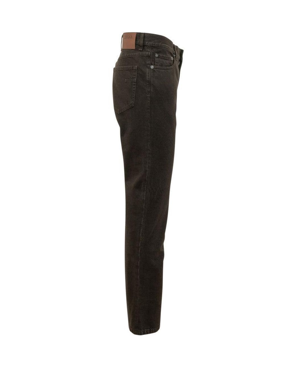 Zegna Black Straight Jeans for men