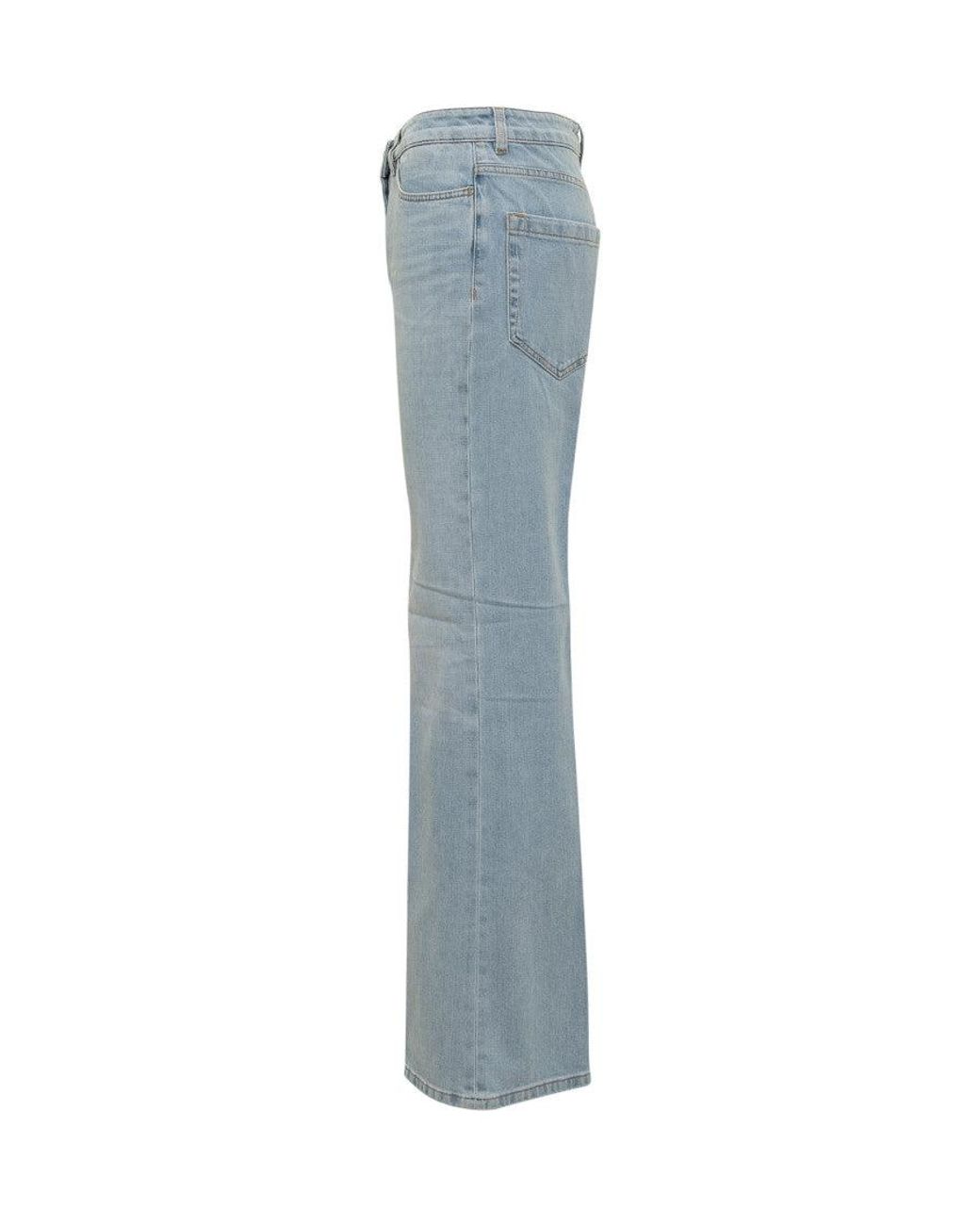 Seafarer Blue Flared High Rise Jeans