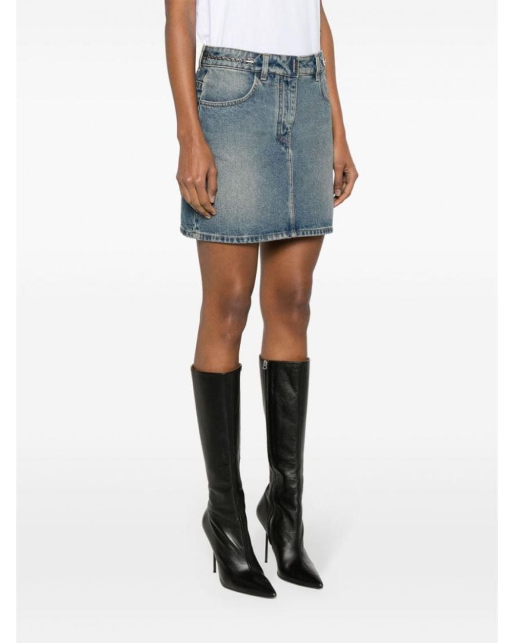 Givenchy Blue Denim Mini Skirt