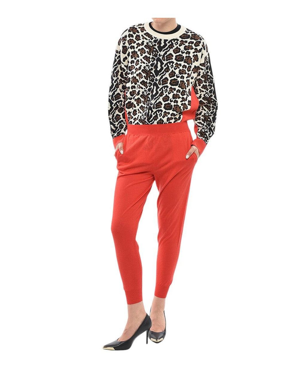 Stella McCartney Red Slim Joggers Pants
