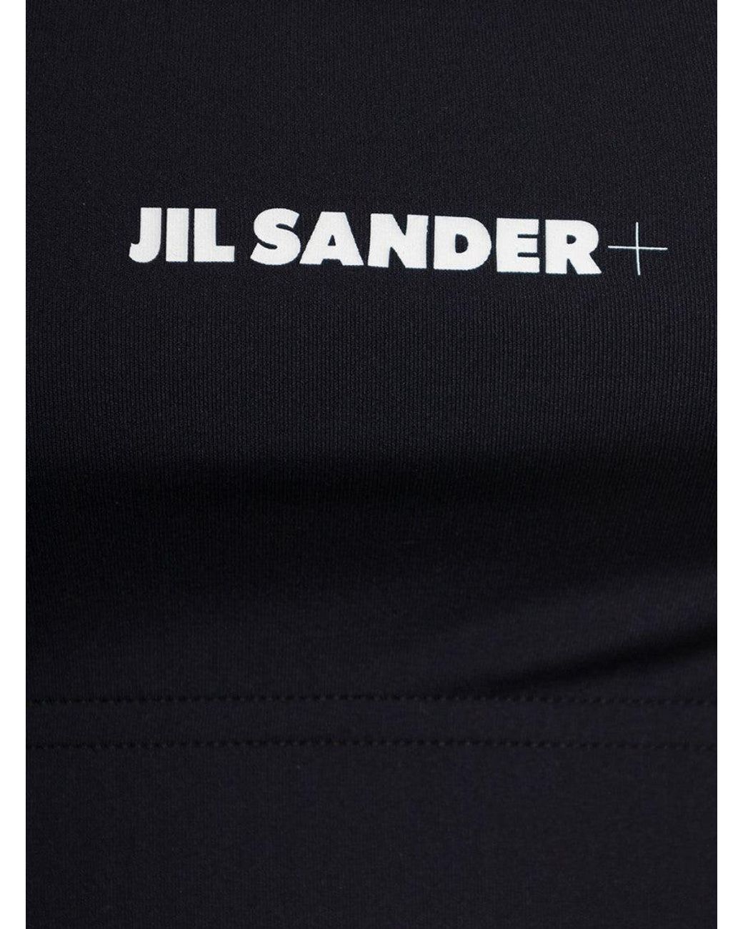 Jil Sander Blackstretch Fabric Top With Logo