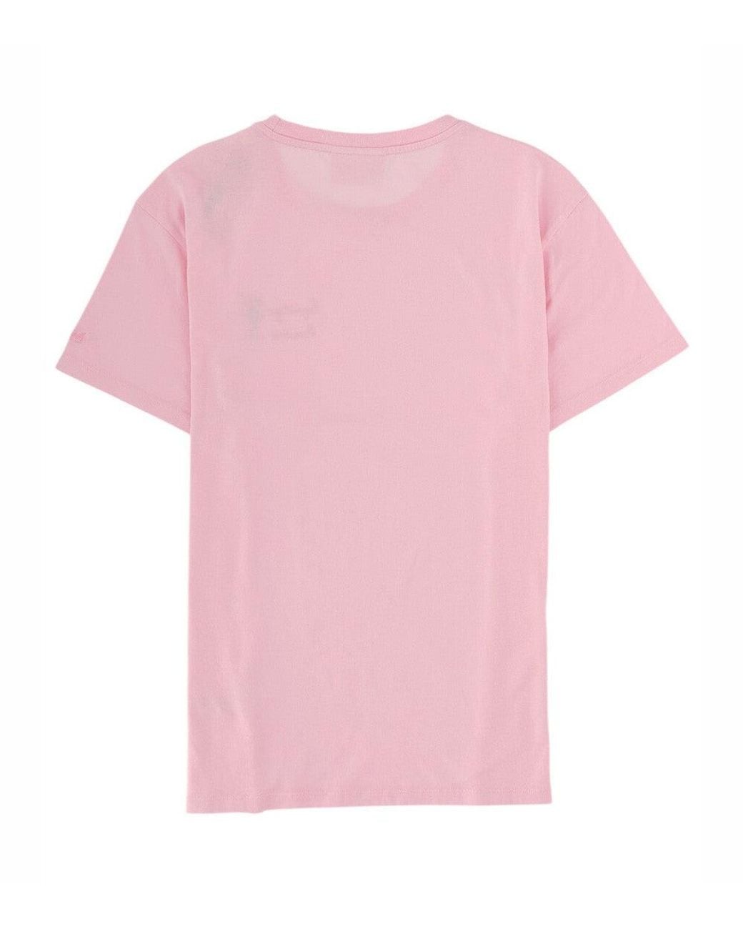 Mc2 Saint Barth Pink Graphic Crew Neck T-Shirt