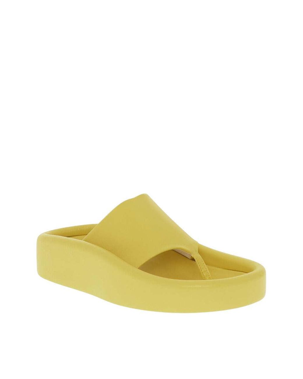 Maison Margiela Yellow Leather Thong Sandals