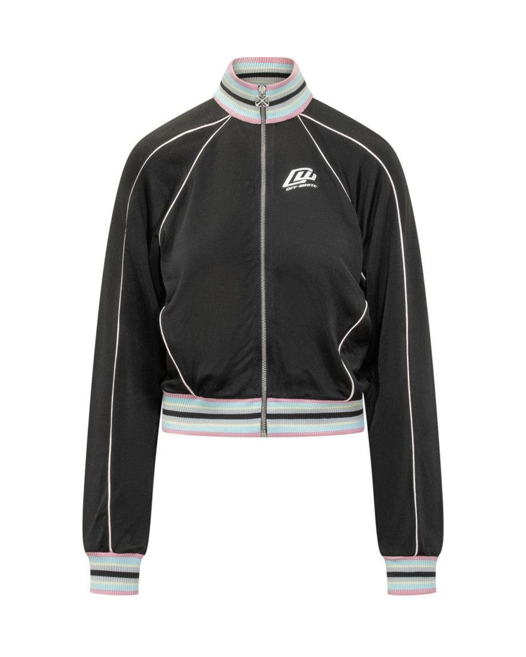 Off-White c/o Virgil Abloh Black Solid Mock Collar Jacket