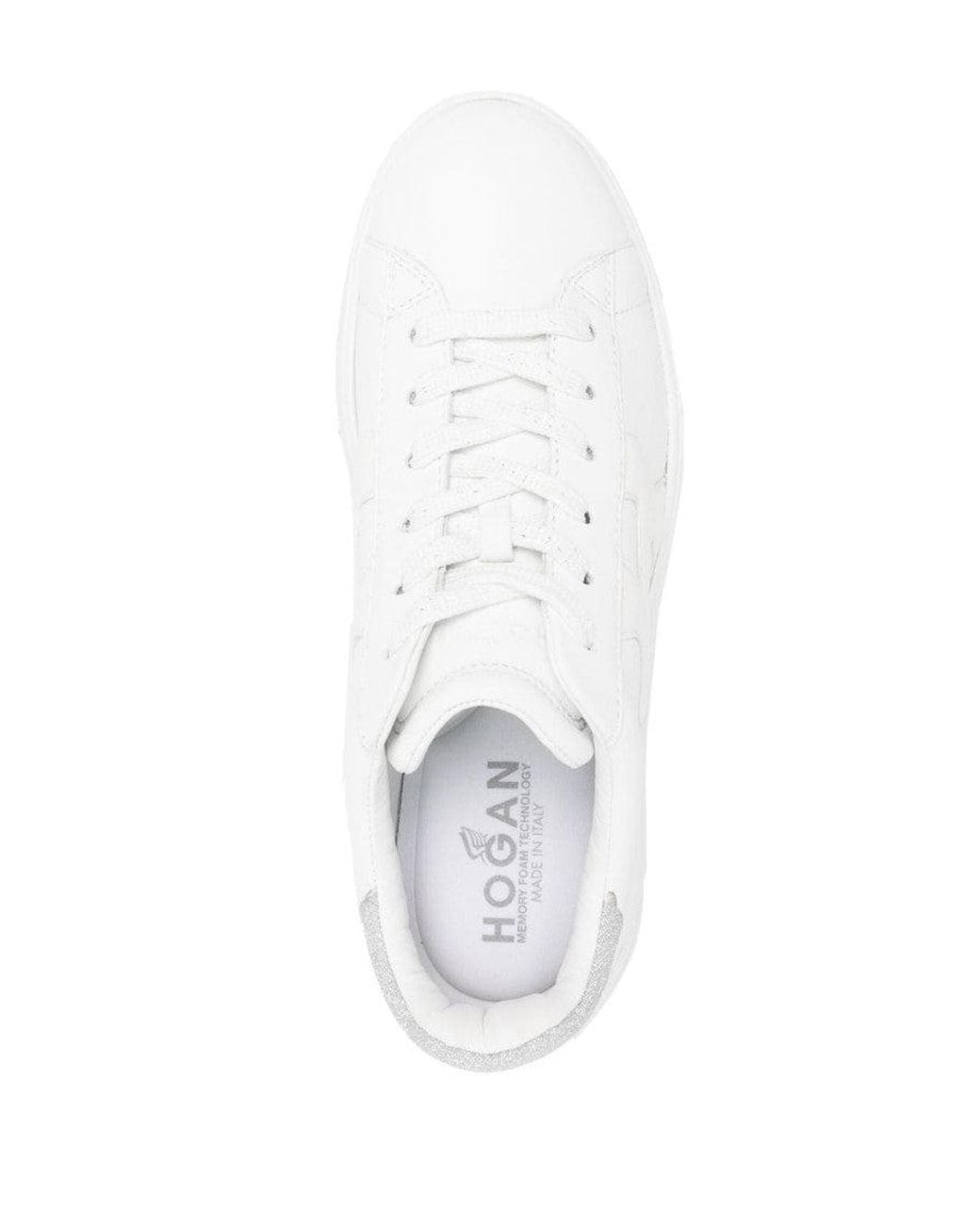 Hogan White Leather Sneakers