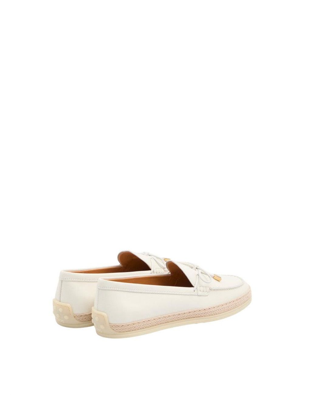 Tod's Natural Leather Loafers