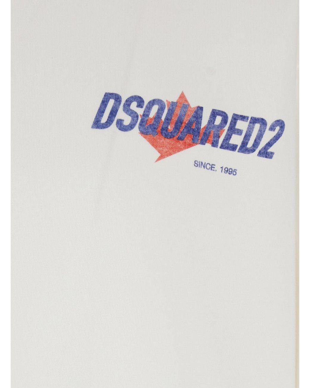 DSquared² White Relaxed Logo T-Shirt for men