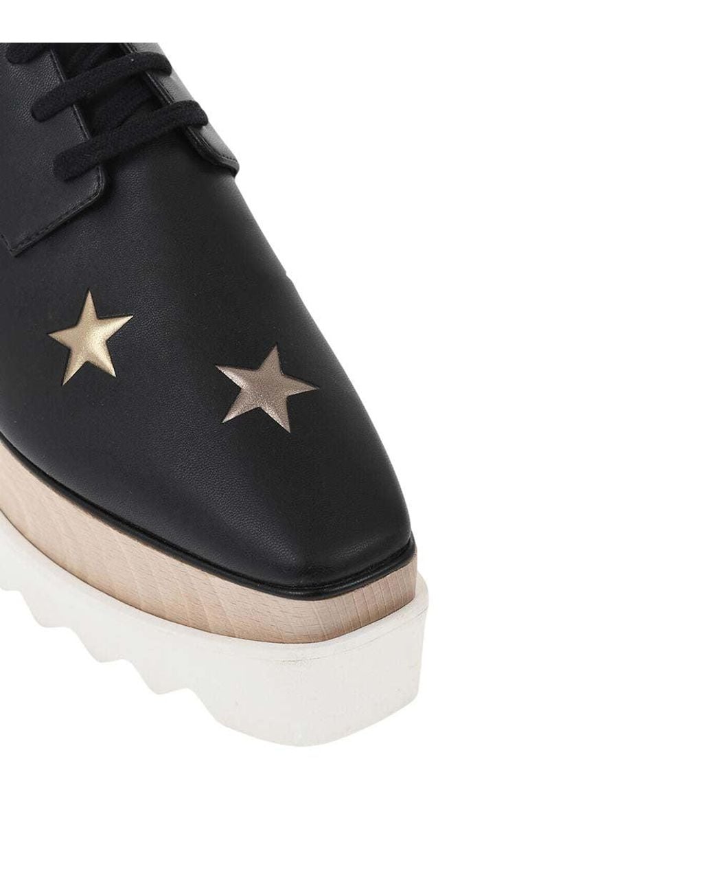 Stella McCartney Black Leather Star Dress Shoes
