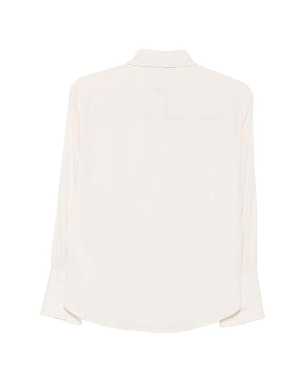 Seventy White Regular Solid Shirt