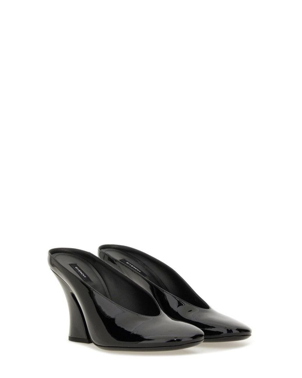 Givenchy Black Leather Sculpted Pumps