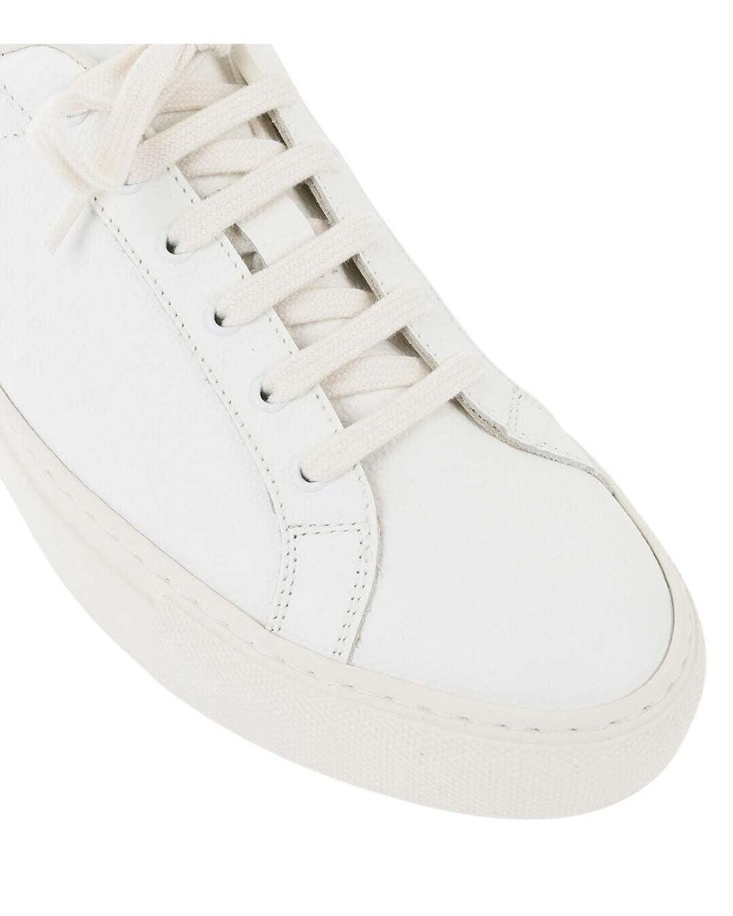 Common Projects White Low Hammered Sneakers for men