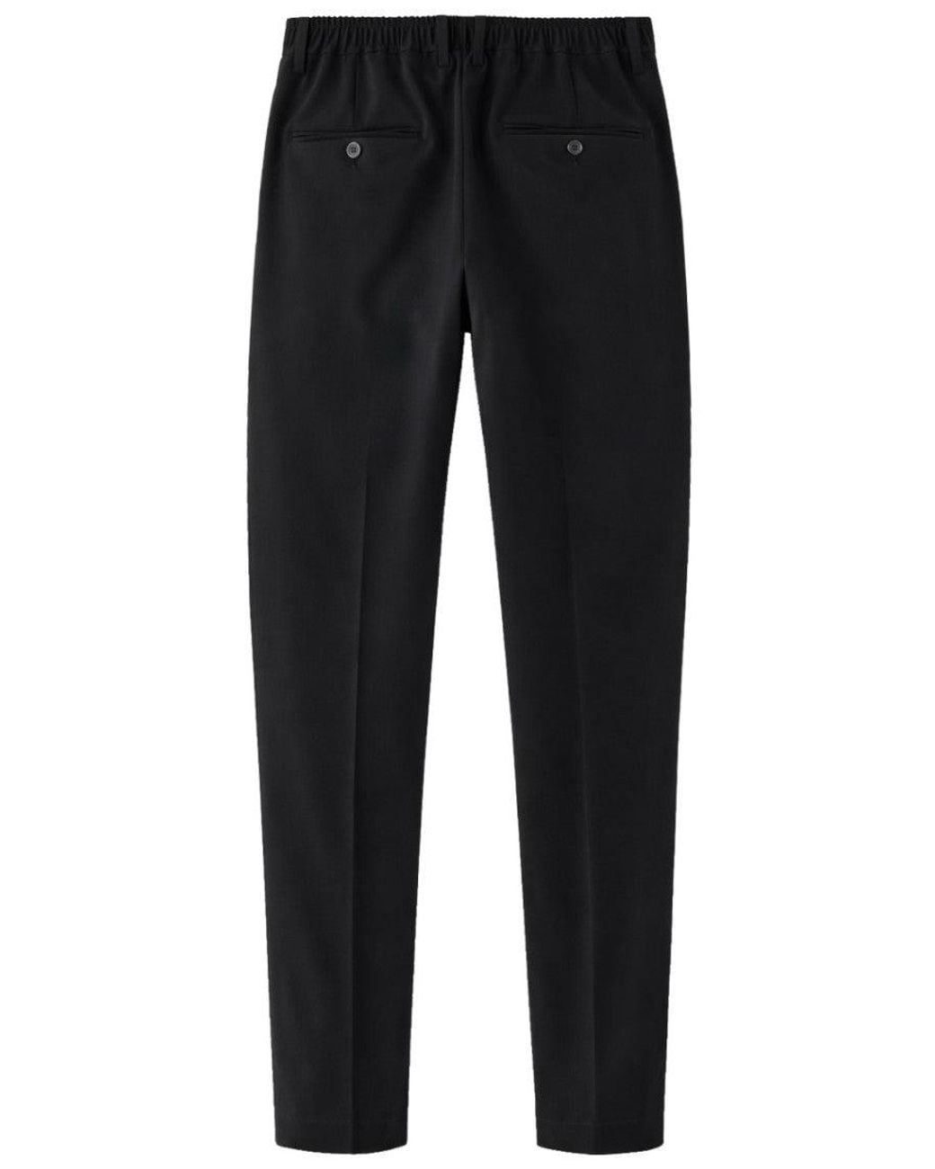 Dolce & Gabbana Black Straight Pleated Pants for men