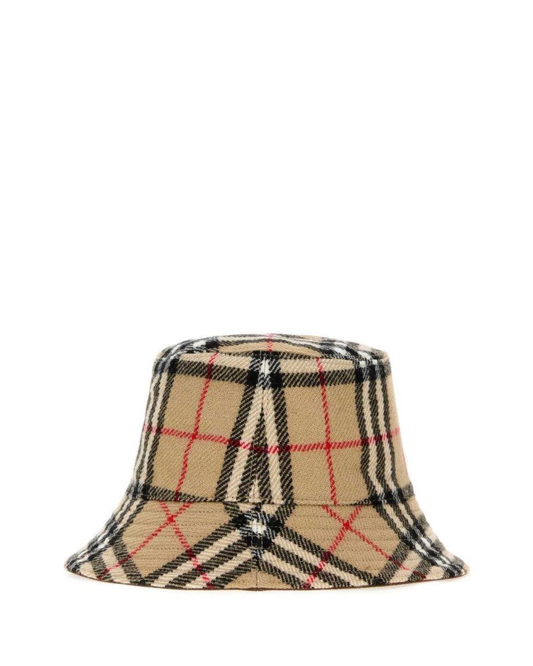 Burberry Multicolor Wool Check Bucket Hat