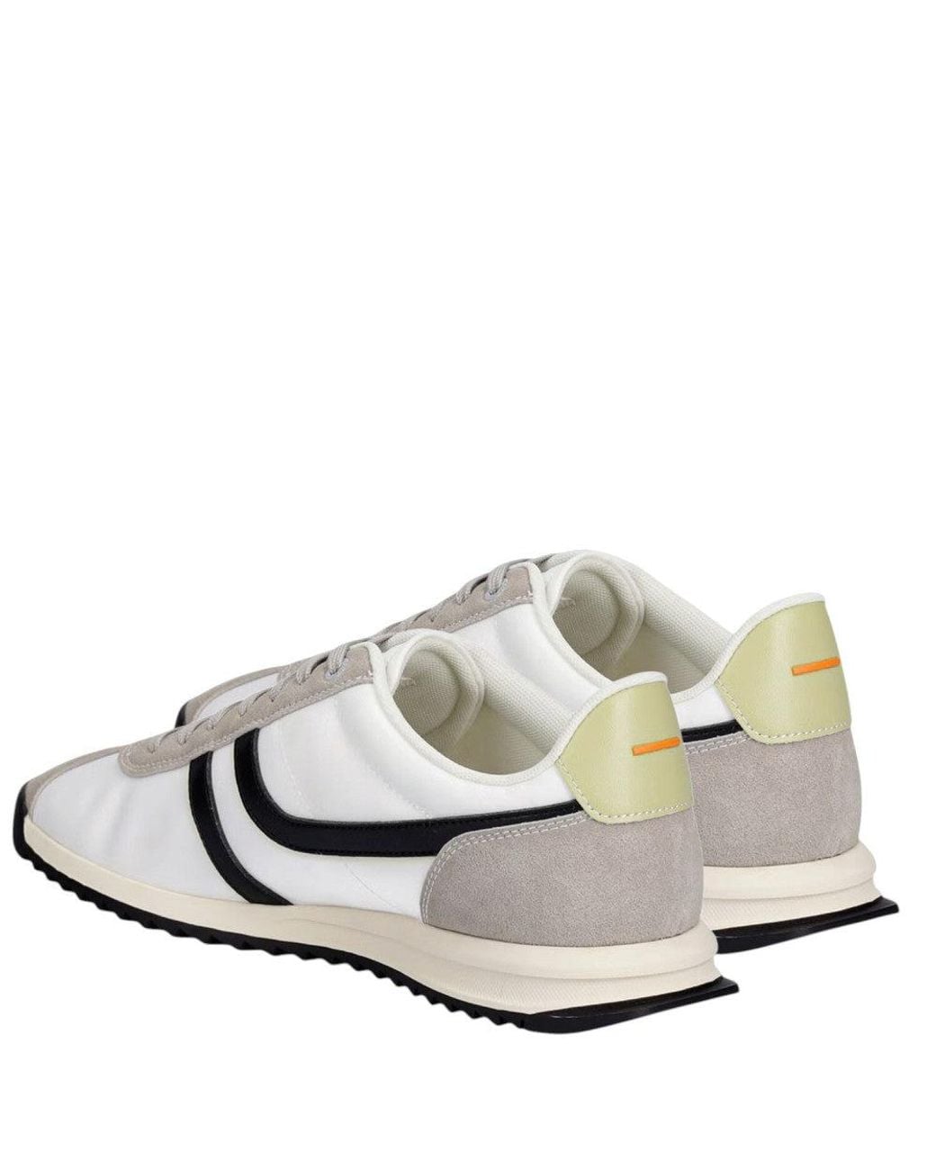Boss White Color Block Sneakers for men