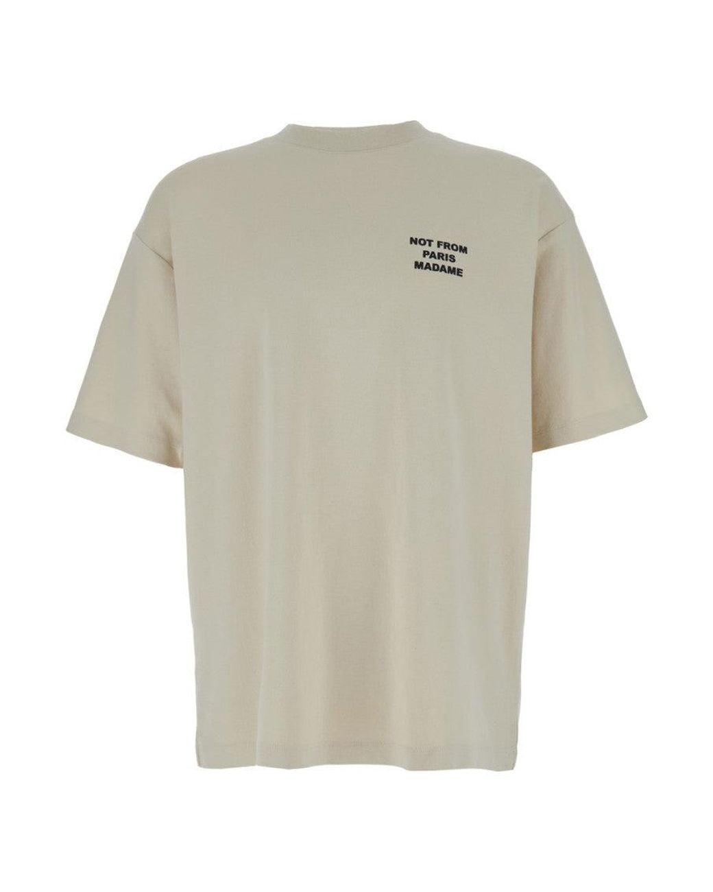 Drole de Monsieur White Crew Neck T-Shirts for men