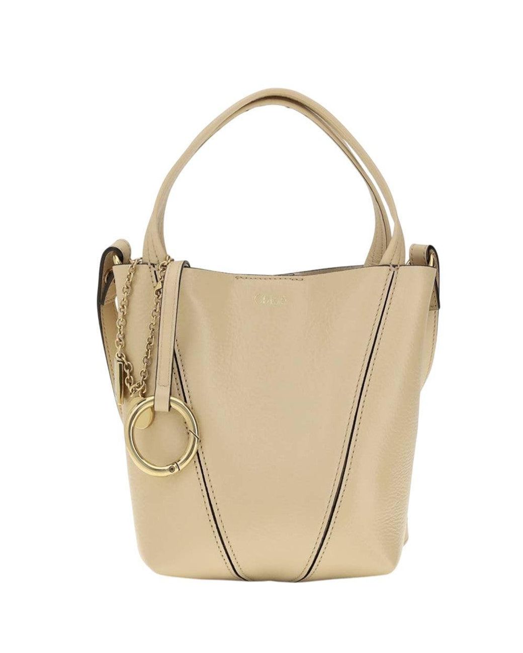 Chloé White Spin Small Tote