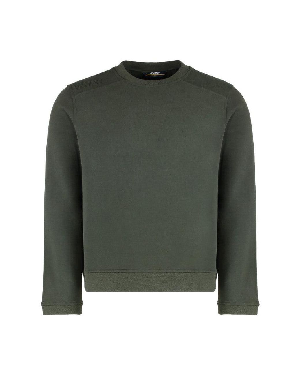 K-Way Green Crew Neck Sweatshirts for men