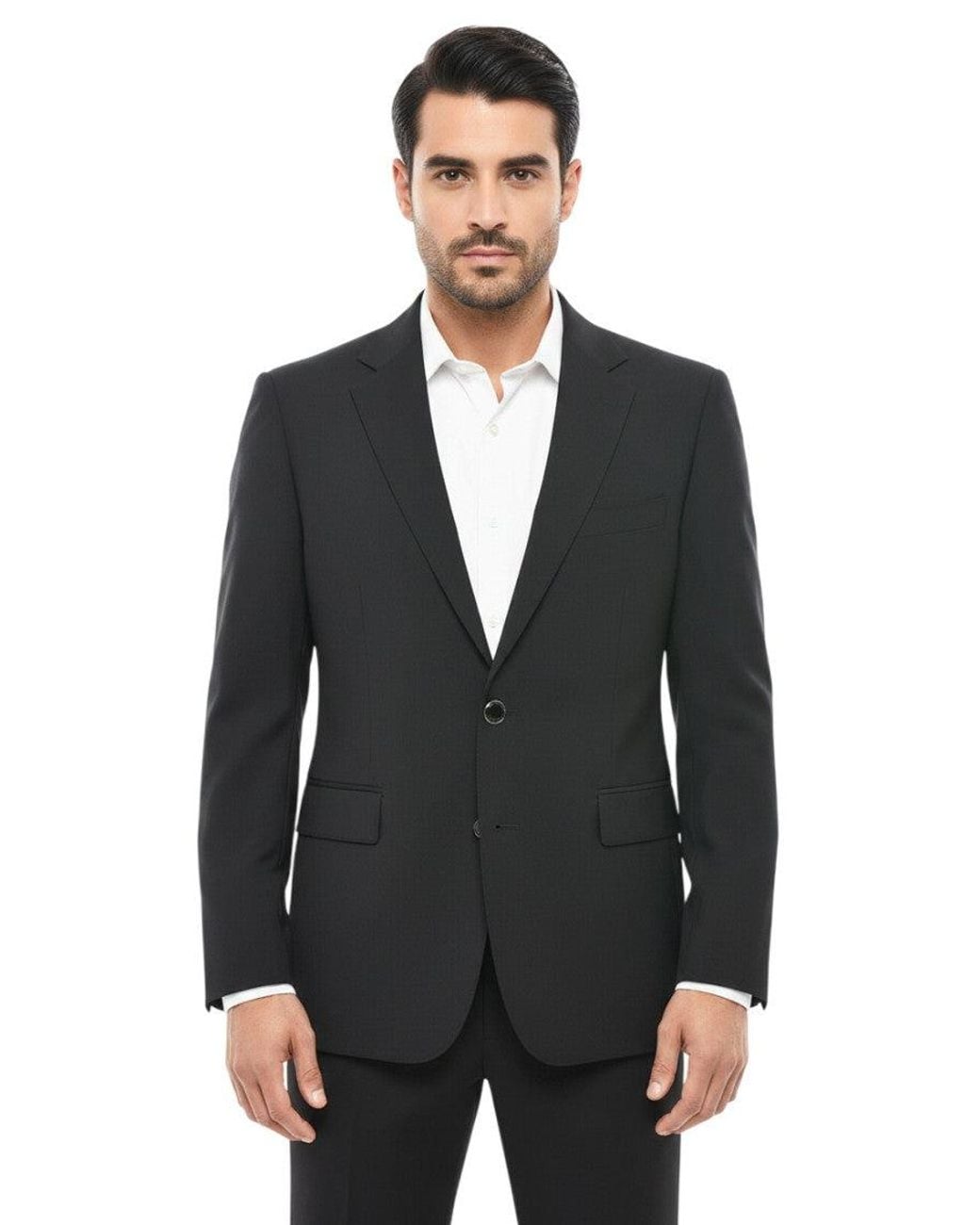 PT Torino Black Notched Lapel Blazer for men