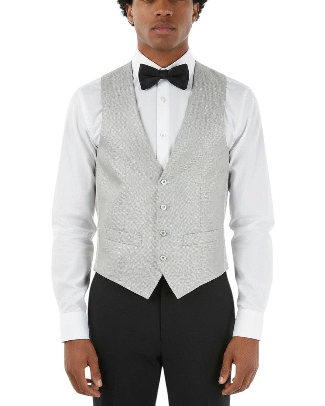 Corneliani Gray V Neck Waistcoat for men
