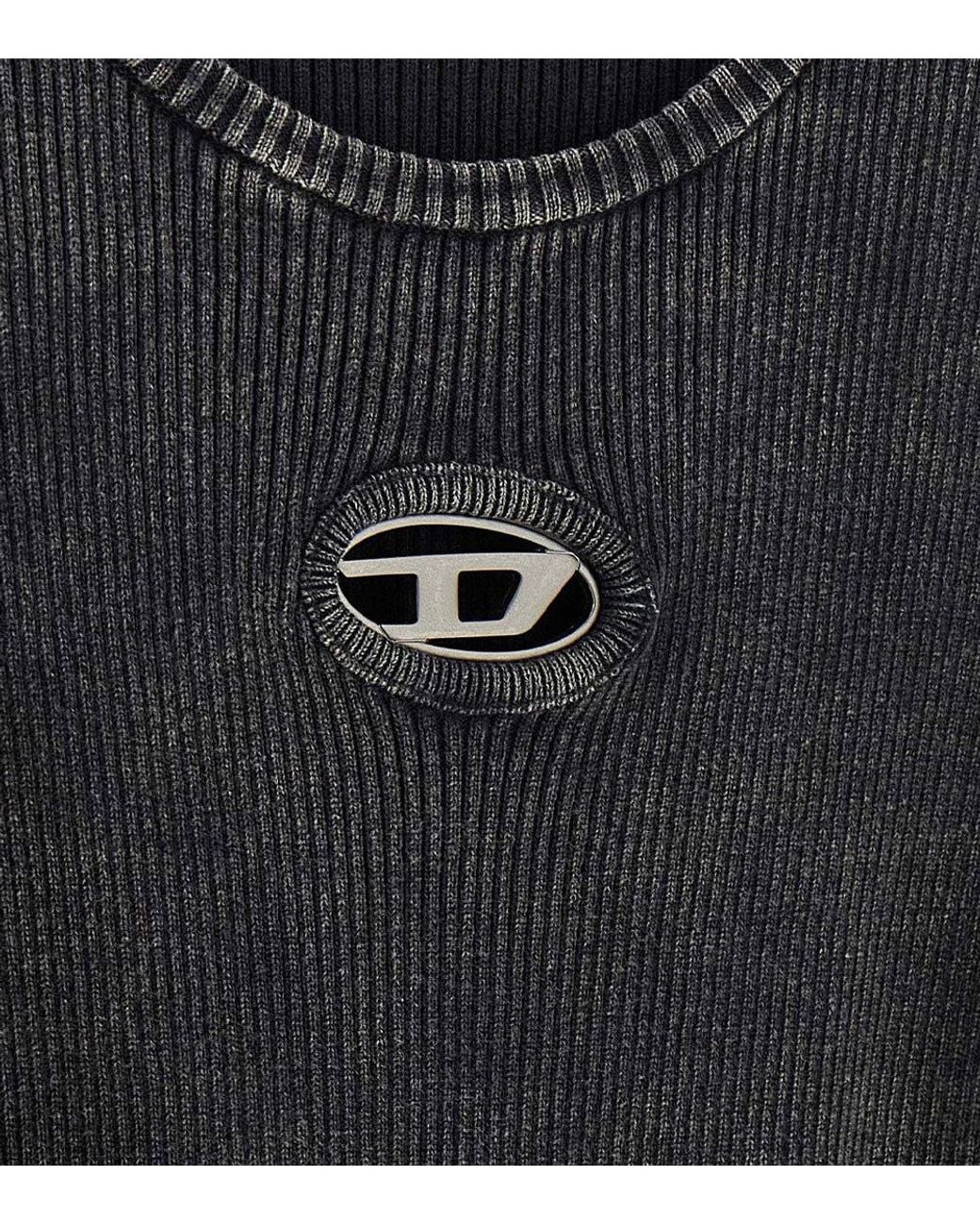 DIESEL Blue Round Neck Mini Dress