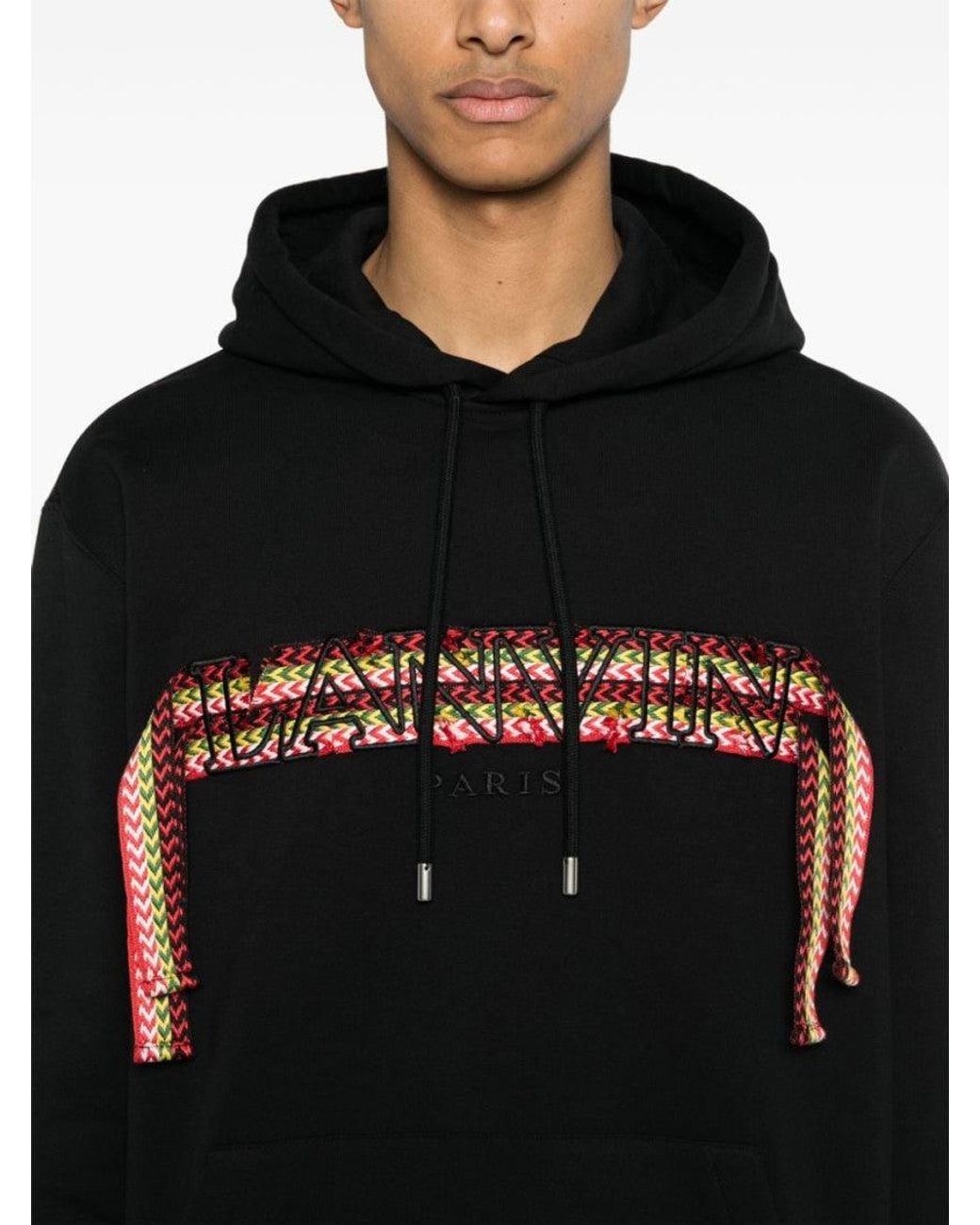 Lanvin Black Curblace Hoodie for men