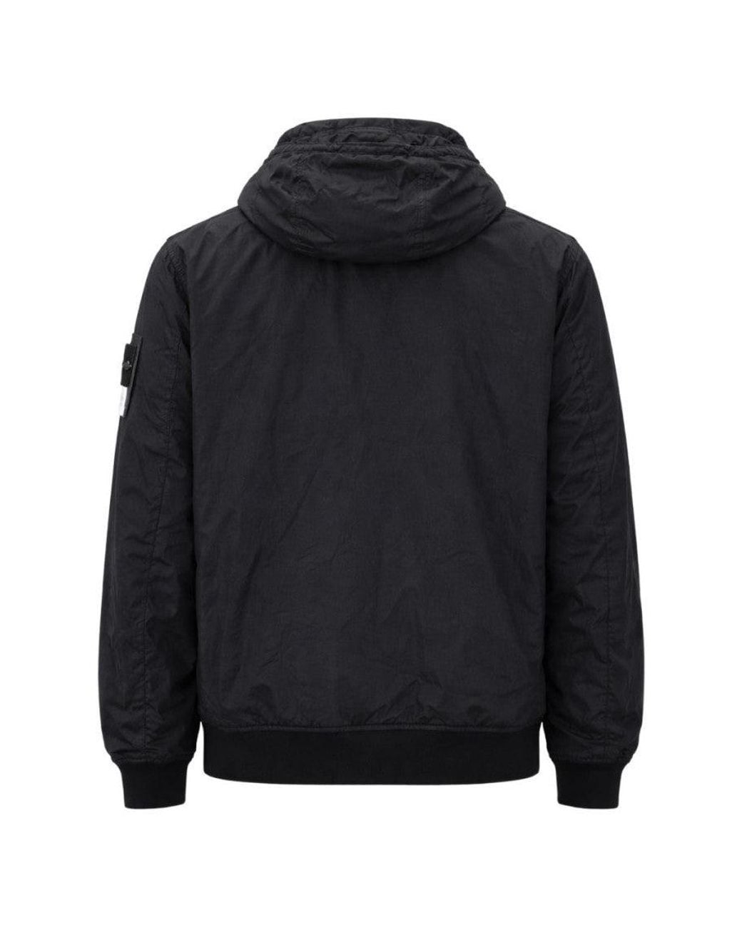 Stone Island Black Regular Hood Jacket for men