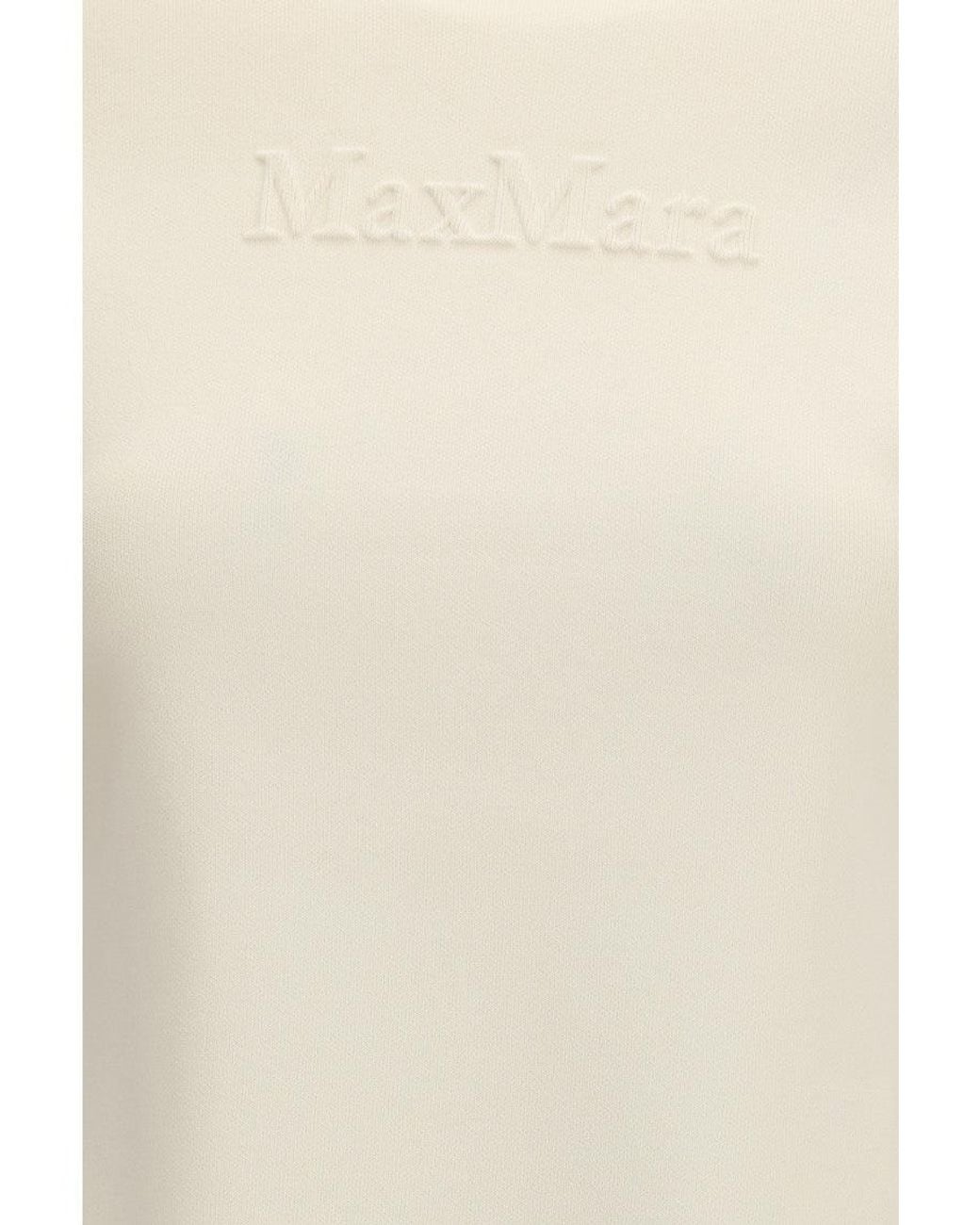 Max Mara White Off Logo Crew Neck T-Shirt