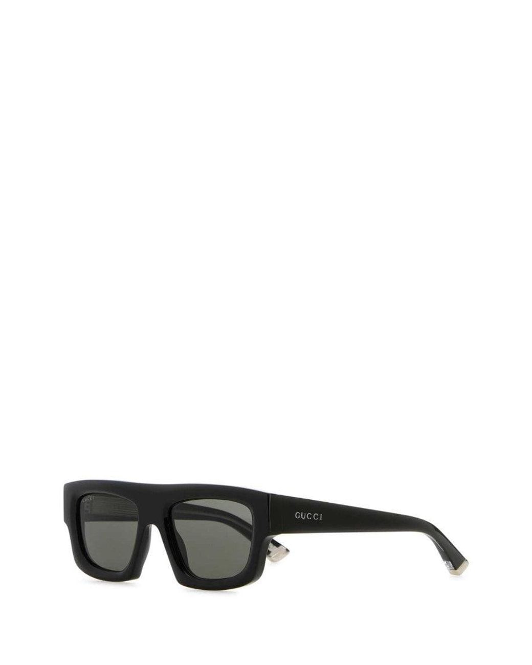 Gucci Black Rectangular Sunglasses for men