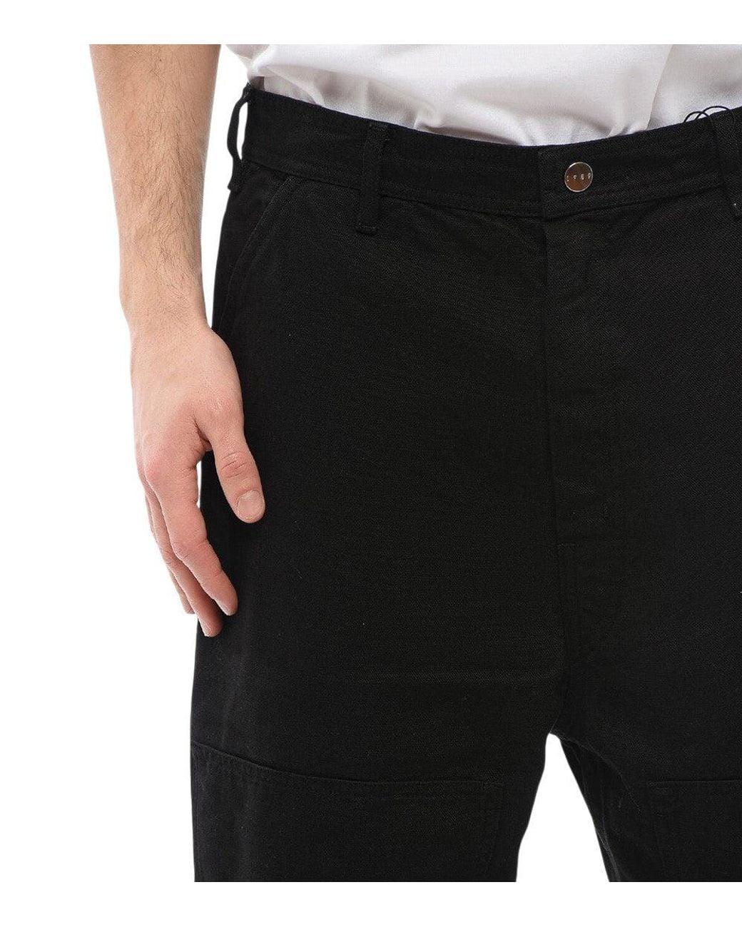 1989 STUDIO Black Relaxed Solid Pants for men