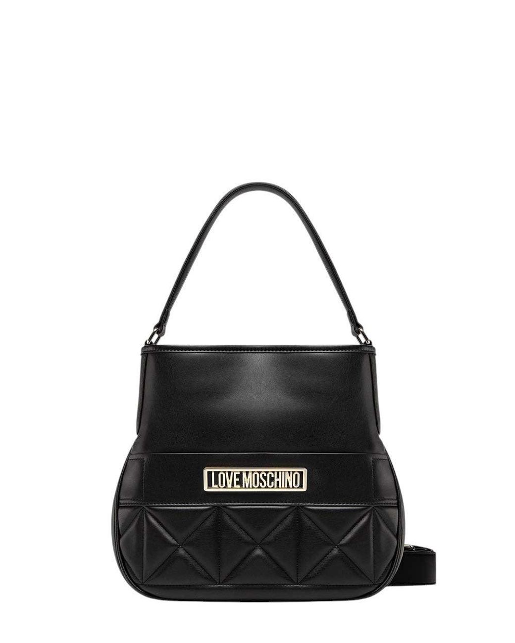 Love Moschino Black Logo Medium Shoulder Bag