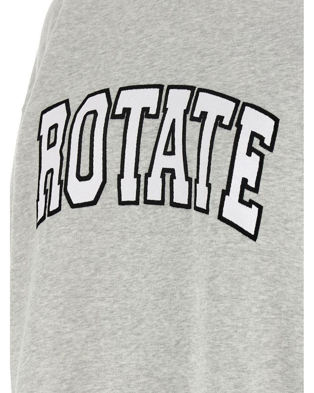 ROTATE BIRGER CHRISTENSEN Gray 'Heavy Sweat' Sweatshirt