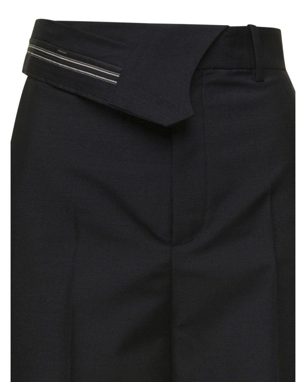 Fendi Black Carrot Fit Trouser