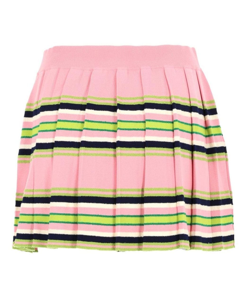 Casablanca Pink Stripes Mini Skirt